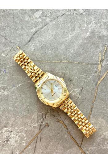FEYSER Luxury Steel Gold Cord White, Women's Wristwatch with Calendar Bb0124