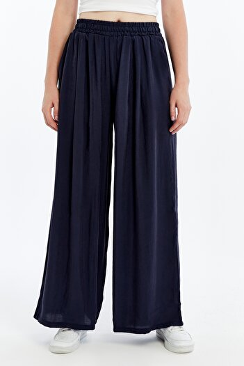 Maison La Femme Women's Trousers Tansel Fabric High Waist Wide Leg