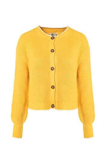 F&K 3X2 Crew Neck Cotton Cardigan