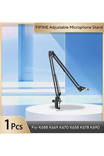 Choice FIFINE Adjustable Microphone Suspension Boom Scissor Arm Stand for K688 K669 K670 K658 K678 K690...
