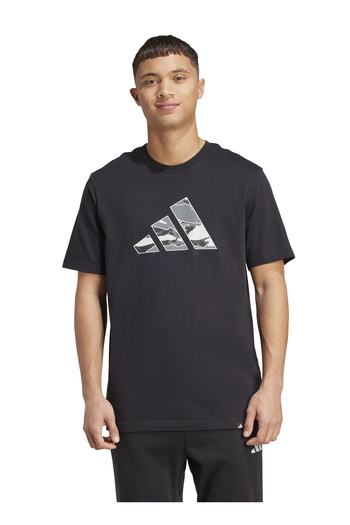 adidas Ανδρικό μπλουζάκι JM6381 M CAMO LOGO T με μαύρη λαιμόκοψη και κανονική στάμπα