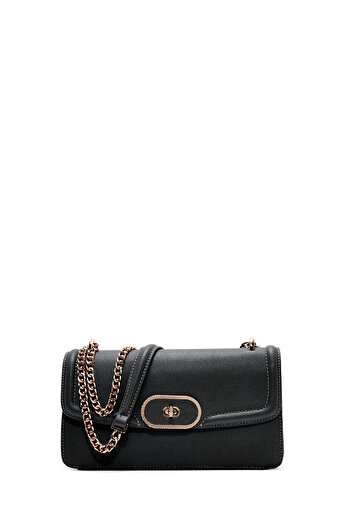 Derimod Women's Black Long Chain Strap Shoulder Bag 25Abd280318