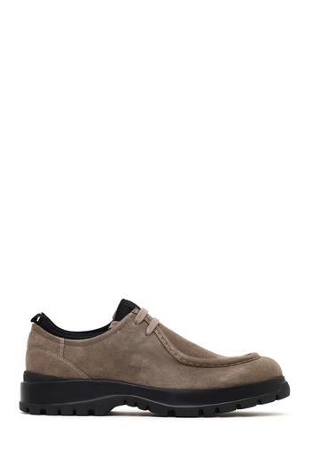 Derimod Men's Mink Lace-Up Thick Soled Suede Leather Casual Shoes 25Wfd632410