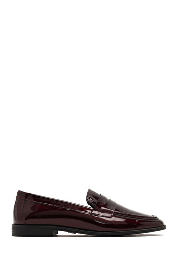 Derimod Women's Burgundy Patent Leather Loafer 25Afd161716
