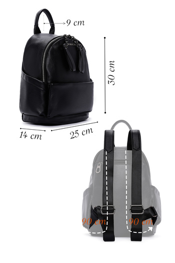 Derimod Women's Black Casual Backpack 25Wbd2495Ft