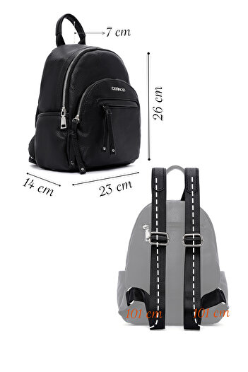 Derimod Women's Black Casual Backpack 25Abd2450Ft