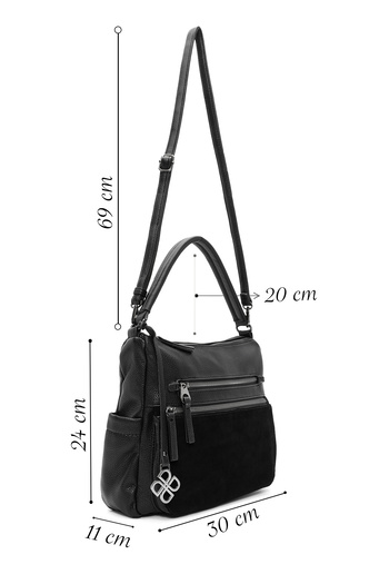 Derimod Women's Black Long Strap Shoulder Bag 25Abd242114