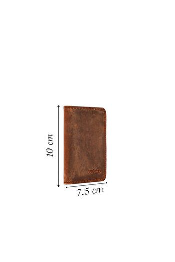 Derimod Men's Brown Leather Card Holder 000A2D3155Cr
