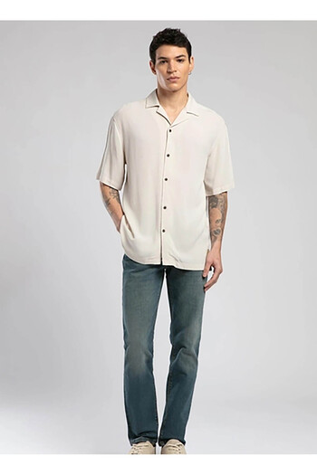 Lee Cooper Ανδρικό πουκάμισο Regular Fit Beige 252 LCM 241020 FAYLIN BEIGE