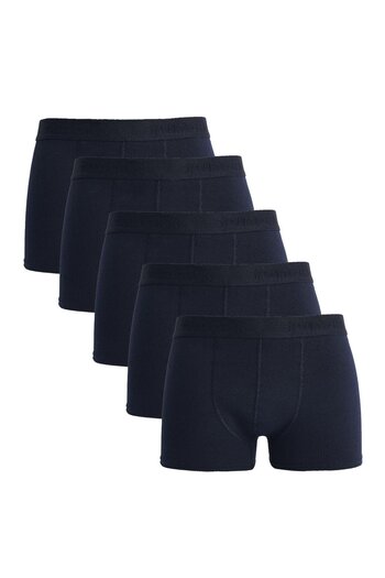 Tudors Navy Blue Men's Boxers - 5-Piece Cotton Lycra Flexible Fabric