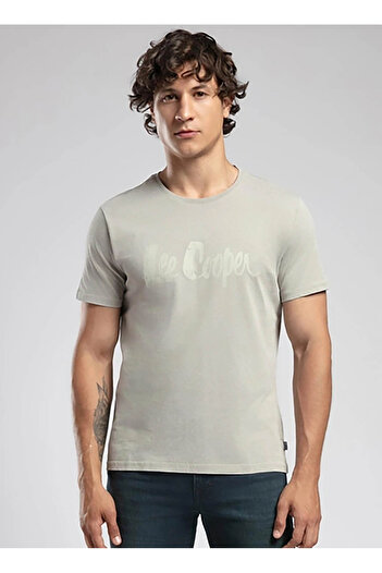 Lee Cooper Round Neck Light Khaki Men's T-Shirt 252 Lcm 242019 New A. Khaki