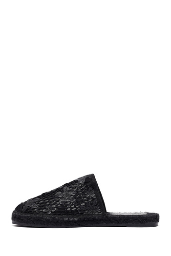 Derimod Women's Black Patterned Espadrille Slippers 25Sfd20626F
