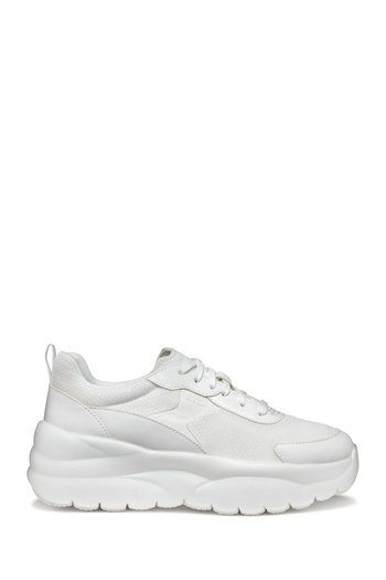 Geox Women's White D Xtors D - Mesh + Geobuck Lace-Up Thick Sole Sneaker D551Fd01454C1000
