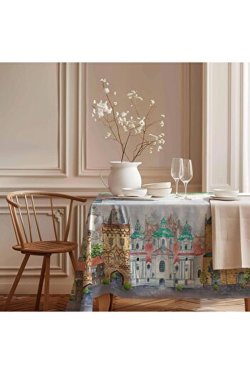 Markaev Cityscape Cotton Tablecloth Msaort0011