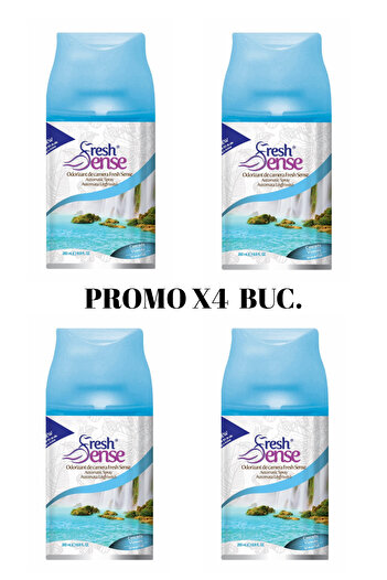 FRESHSENSE Pachet promo 4 bucati - Fresh Sense, odorizant de cameră rezervă, Cascada, 260 ml