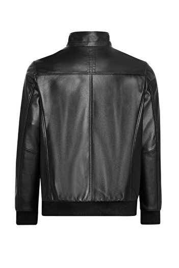 Derimod Bryan Men's Black Leather Jacket 24Wge65511M