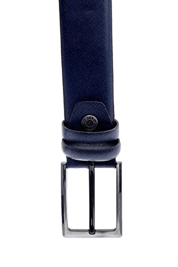 Derimod Ανδρική δερμάτινη ζώνη Navy Blue 000A2D1222026