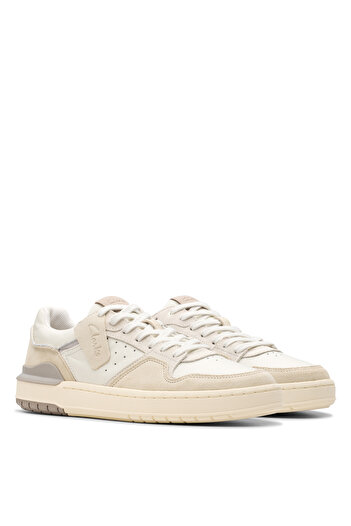 CLARKS Beyaz - Krem Erkek Sneaker Courtlite2 Lo