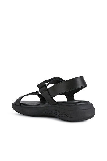 Geox Black Spherica Ec5w Women's Flat Sandals - D25ada00043c9999
