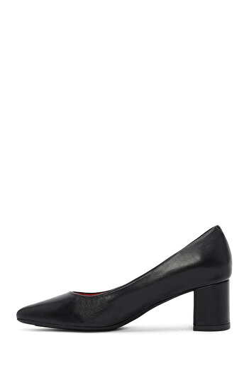 Derimod Gritti Women's Black Thick Heeled Leather Shoes 20Wfd170218
