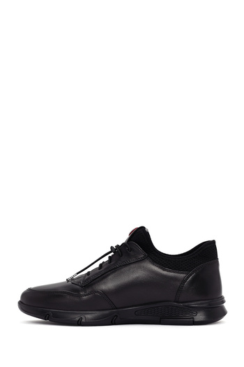Derimod Men's Black Lace-Up Leather Sneaker 24Sfd670118