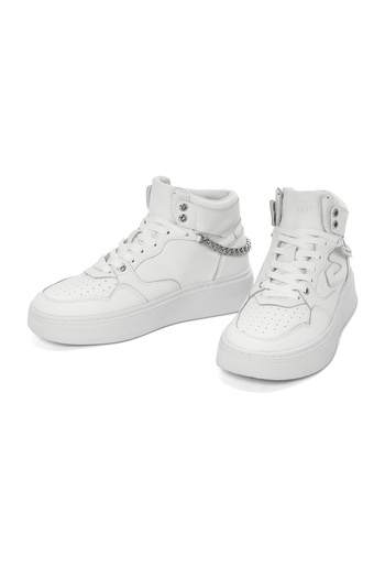 Derimod Alberto Guardiani Kadın Beyaz Deri Kalın Tabanlı Bilekli Sneaker G03g100010