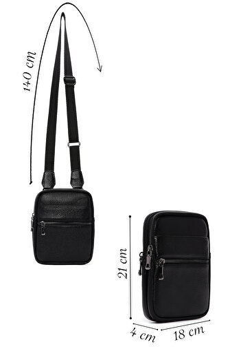 Derimod Men's Black Crossbody Bag 23Sbd3101Ft