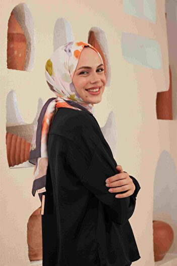 İpekhan Smoked Comfort Flowers Shawl - 3027-12