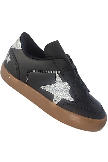 Elit Arvenzo 9935 Black Glitter Detailed Drawstring Girls' Shoes