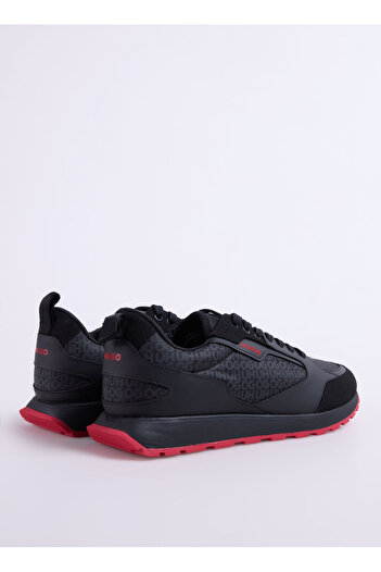 HUGO Erkek Rahat Yüksek Taban Monogram Marka Logolu Deri Siyah1 Sneaker 50536205-006