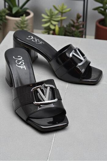 ISPARTALILAR 200V Flat Model 5cm Women's Heeled Slippers Shoes Wedding Engagement Evening Dress