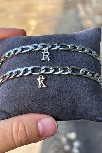 Takı Dükkanı 2Pcs Stainless Steel Thick Figaro Bracelet Lover Friend Couple Bracelet Eck19C