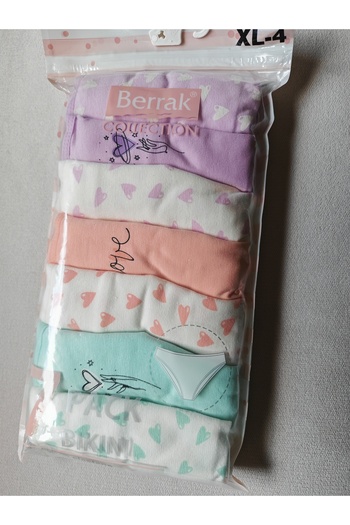 Berrak 7-Piece Bikini Cut Panties (Heart Pattern)