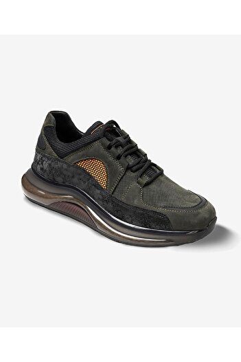 Greyder Erkek Haki Hakiki Deri Sneaker Ayakkabı 3K1SA75156