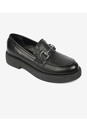 Greyder 72133 Zn Urban Leather Comfort Casual Oxford Women's Shoes Black