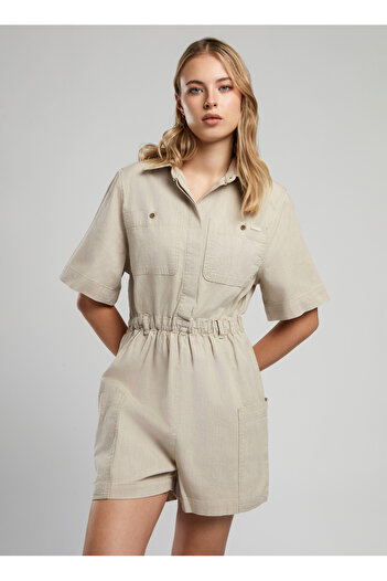 Lee Cooper Plain Beige Women's Jumpsuit 252 LCF 244002 BRISA BEIGE