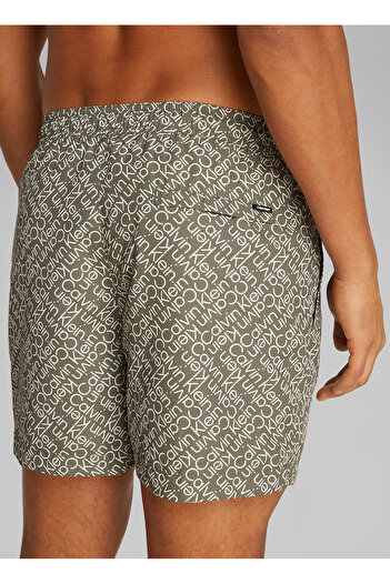 Calvin Klein Erkek MEDIUM DRAWSTRING-PRINT Deniz Şortu