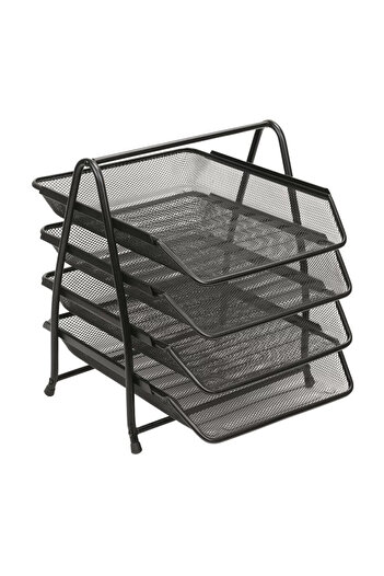 Rubenis 4-Piece Document Rack Black