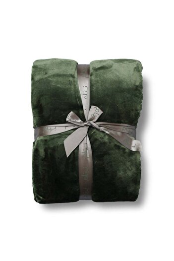 Neyam 100% polyester winter blanket. Size 200X150 - Soft and comfortable velvet blanket, Green.