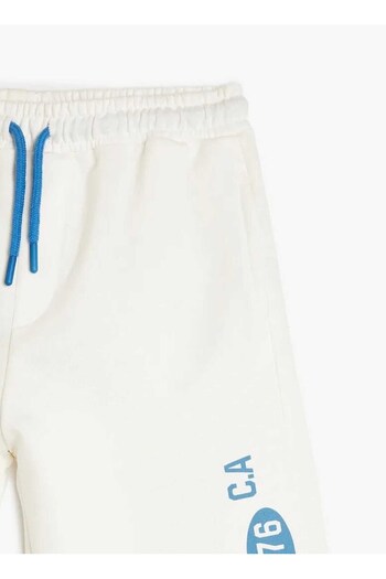 Koton Elastic Waist Regular Fit Ecru Boys Shorts 5Skb40027Tk