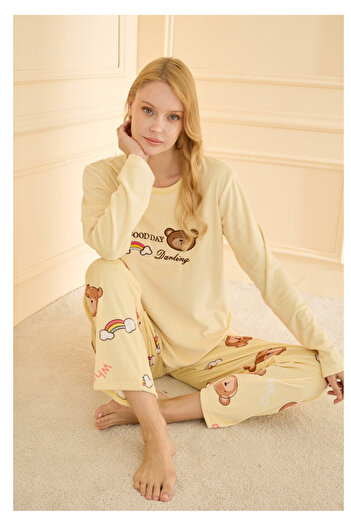 Mihra Desenli Pijama Takımı