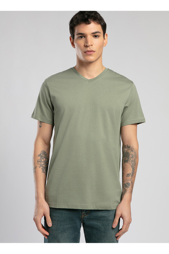 Lee Cooper Ανδρικό μπλουζάκι με λαιμόκοψη σε σχήμα V 252 LCM 242004 JONAT HAKİ