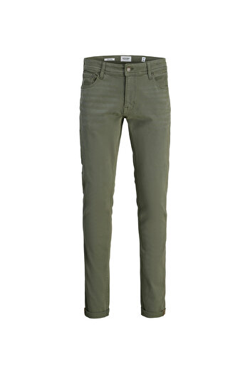 Jack & Jones Normal Bel Dar Yeşil Erkek Chino Pantolon JPSTGLENN ETHAN ICON PANT