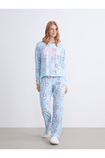 LC Waikiki LCW Young Bisiklet Yaka Marie Baskılı Kadın Pijama Takımı