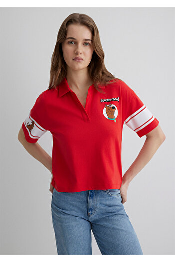 Mavi Scooby Doo Printed Red Polo T-Shirt Regular Fit 1613364-70474