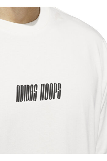 adidas Ανδρικό μπλουζάκι JI7104 HD NOVELTY T 1 σε ανοιχτό λευκό χρώμα με στρογγυλή λαιμόκοψη, χαλαρή εφαρμογή με στάμπα