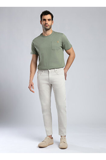 Lee Cooper Normal Bel Slim Tapered Stone Men's Chino Trousers 252 Lcm 221008 Lonce Stone