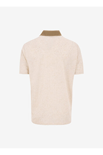 Jeep Bej Melanj Erkek Relaxed Melanj Keten Karışımlı Polo T-Shirt J5SM-TST7324
