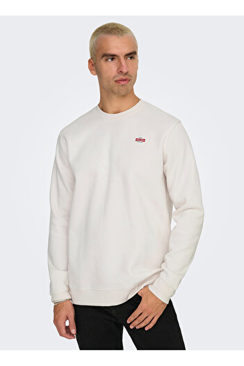 Only & Sons Onsdawson Reg Crew Vd Gri Erkek Sweatshirt