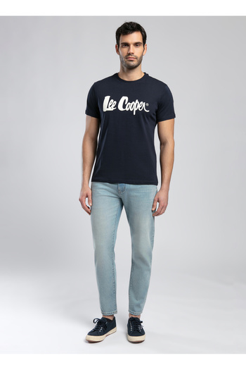 Lee Cooper Ανδρικό μπλουζάκι με λαιμόκοψη μαύρο 252 LCM 242001 LONDONLOGO ΜΑΥΡΟ